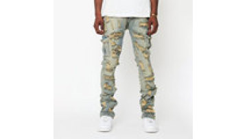 New Fashion Cargo Oockets All Destroy Ripped Jeans Custom Nostalgic Style Men Pants1