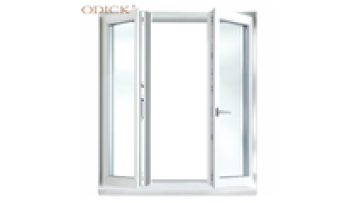 Superior brand white aluminum french casement double tempered glass windows and doors for house1