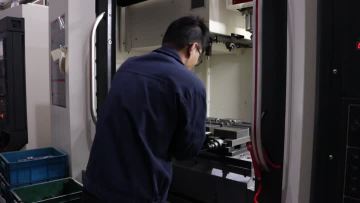 Engineer repairing machine