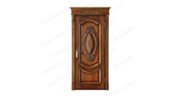 Wholesale European Classical Villa Style Solid Wood Doors: Oak and Walnut Options1