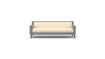 Scandinavian-Style Three-Seater Sofas Two-Tone, Leather, Fabric, and Cozy Seating Designs
