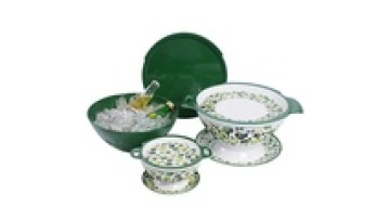 EU2020/1245 Melamine Dinner Set Tableware Green Colander1