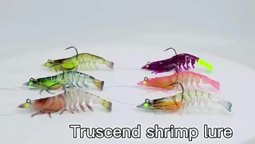 Truscend patent unique design TPE vivid shrimp  prawn swimbait bass trout pike lures fishing lures for saltwater freshwater1