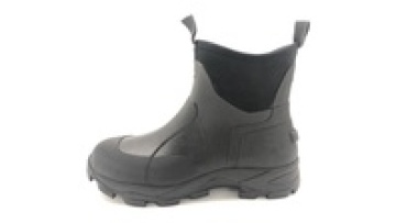 Black Ankle Slip Resistance Neoprene Rubber Boots For Farmer1