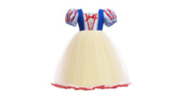 Summer Children Snow White Princess Dress Girls Lining Short Sleeve Puff Dresses Kid Cosplay Princess Costume Halloween Costume1