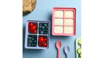 Silicone food box Quality  lunch box baby supplement box1