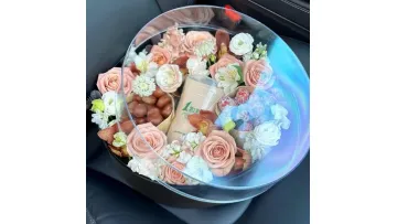 Wholesale Custom Circular Gift Boxes Flower Packing Box Advanced Exquisite Gift Box Customized Embossed Printing Logo1