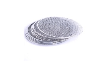 Disposable galvanized cross edging stamping round Korean barbecue net or grill wire mesh1