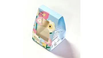 Custom Logo Printed Card Paper Foldable Face Cream Packaging Box with Window1