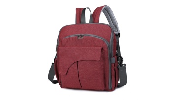 2022 Red waterproof nylon travel backpack outdoor mummy baby bags diaper bag1