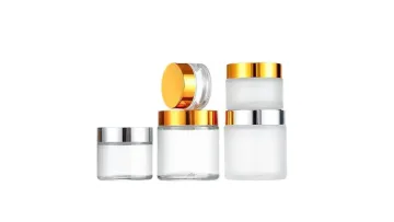 10g 30g 50g 100g Multi-Color Facial Cream Glass Jar Cosmetics Divided Packaging Bottle1