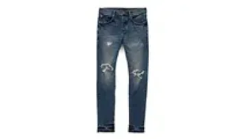 New design custom destroyed denim Jeans mens ripped skinny jeans1