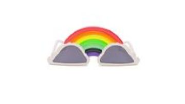 New Birthday Party Rainbow Cloud Sunglasses    Tik Tok Style Spoof Cute  Party Favor Eyewear1