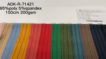 Free sample wholesale  8*4 rib poly spandex sportswear loose knit polyester clothing rib fabric price1