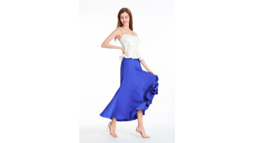 Satin Mermaid Midi Skirt