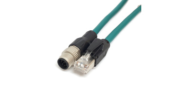 M12 4 Pin D Coded to RJ45 Cable