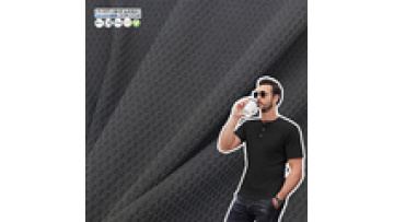 Stock Sportswear Polo T-shirt Fabric 94% Polyester 6%Spandex Stretch Jacquard Knitted Fabric for Spring Garment1