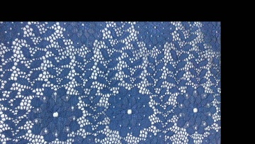 2023 Hot Style Dark Blue Hollow Tulle Lace Embroidery Wedding Evening Dress Fabric1