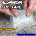 Aluminum Foil Butyl Rubber Tape Self Adhesive Waterproof for Roof Pipe Marine Repair TUE88