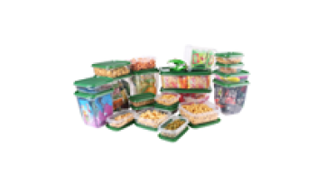HYRI 2024 Classic 17-Piece Hot Plastic Transparent Food Container Set Hand Blown Coffee Storage Box with BPA Free Lids1