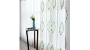 High quality luxury embroidered curtains and sheers polyester house linen sheer curtains bedroom white for living room1