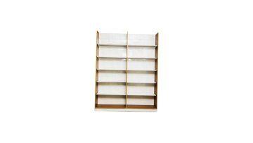 steel and wood shelves