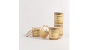 280ml Glass Candle Jar with Wooden Caps 9 oz Transparent Candle Glass Jar Support Customization logo1
