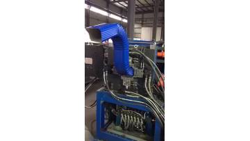 Downspout roll forming machine with elbow