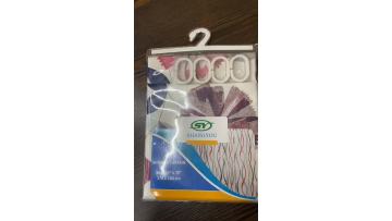 plastic shower curtain printed