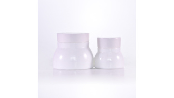 Special shaped cream jars with white lids