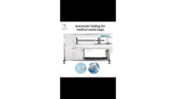 Automatic folding for medical waste bags