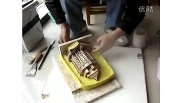 The entire process of pouring silicone rubber into large molds