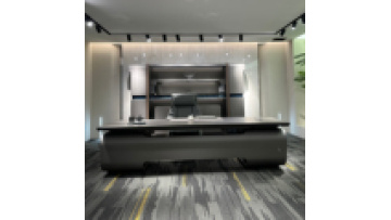 High-Tech Modern Executive L-Shaped Office Computer Desk for CEO Workspace - Ergonomic Design Contemporary Office Furniture1