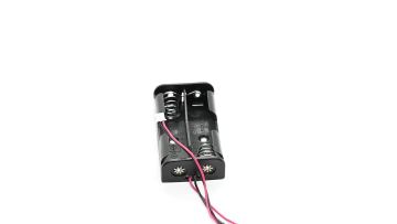 Black ABS 2-Cell 18650 Wire Lead Battery Holder