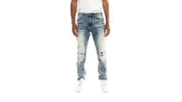 Plus Size Blue Fashion Custom Men's Trouser Rip Homme Black Casual Design Distressed Ripped Denim Jeans Pant1
