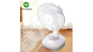 Rechargeable Pedestal Fan 12 inch Table Fan with LED Light