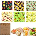 Zero Waste Reusable Food Wraps Sustainable Organic Bees Wax Lid Cover Wrap Food Storage Eco Friendly Sandwich Fruit Beeswax Wrap