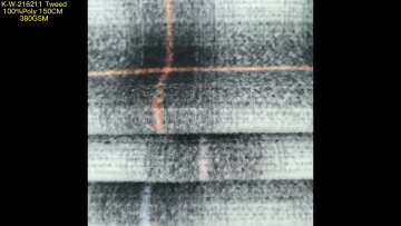 High quality Italian wool tweed fabric black polyester woven fabric for overcoat1