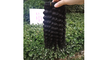 100% Virgin Human Hair Bundles Natural Black Indian Hair Weft 8-30 inch Deep Wave Extensions Bundle1