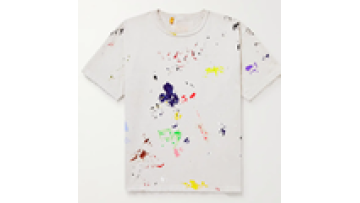 Good Quality Street Wear White Jersey Paint Tshirt 100% Cotton Summer Tshirts Men1