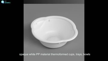 white opaque food grade pp tray