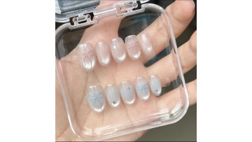Mandarin Duck and Bowknot Elegant Handcrafted Wearable Nail Set