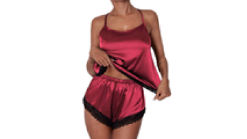 Women Sexy Night Suits for Women Satin Lace Pajama Sleeping Suit for Woman1