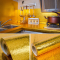1M/2M Kitchen Oil-Proof Waterproof Wallpaper Aluminum Foil Self Adhesive Furniture Stove Cabinet Cook-Top Sticker DIY Wall Paper