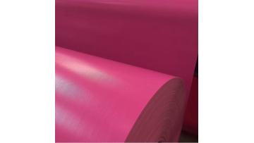 Livite 680GSM pink PVC coated fabric tarpaulin materials is in production.