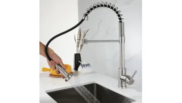6231 New Two-Function Spring 304 Stainless Steel Pull-out Kitchen Faucet1