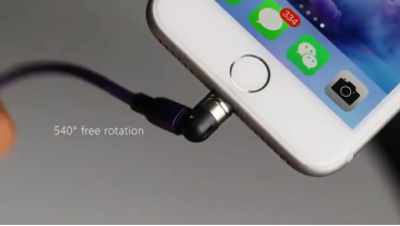 540 Degree Rotating Magnetic Charger 3 In 1 Magnetic Charging Cable Nylon Led Magnetic Charging Cable For Phone1