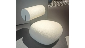 Lamb fleece lounge chair