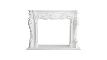 Modern White Marble Fireplace Surrounds Custom Design