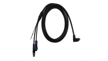 90Degree Waterproof Splitter Cable with M12 6Pin Aviation Plug, SP13 Connector & Open Wire